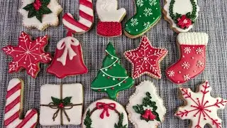 Festive Christmas Cookies Tutorial! 🎄🍪        Bake and decorate with royal icing.