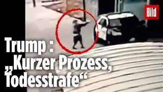 Angreifer schie&szlig;t auf zwei US-Cops in Streifenwagen! Trump fordert Todesstrafe! | Los Angeles