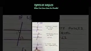 Types Of Angles | Alternate Angles | Corresponding Angles #mathematics #shorts #trending #angles