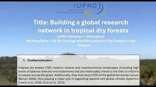 Webinar: Building a global research network in tropical dry forests