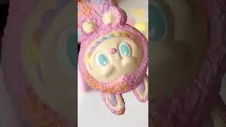 Pastel vibes labubu #asmrshorts #satisfying #relaxingart #pastelvibes #labubu #calmvibes #asmrvideo