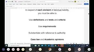 Intro Law of Delict pvl3703. 2022 online class