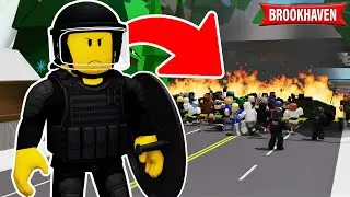 JE G&Egrave;RE UNE &Eacute;MEUTE EN VILLE SUR BROOKHAVEN ROBLOX