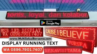 Display running text | Running text display sekolah kampus instansi | WA 0896.7901.7407