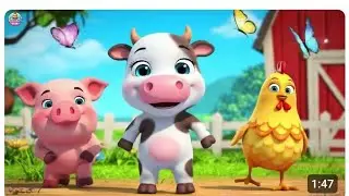 🐮🎶 Baby Cow Say Moo Moo | Fun 3D Farm Animal Song + More Kids Rhymes