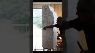 Our Lady of Guadalupe Apparition #escultura #styrofoam #art #tezos #digitalart #artist