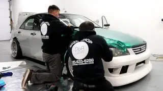 Lexus IS300 wrapped in Avery Dennison Dark Green Pearl | D&A Customs