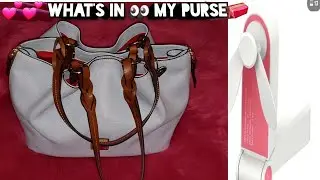 What's in my purse Dooney& Bourke Pebble Grain Large Zip Barlow