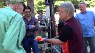 Tony juggles for Pete Seeger