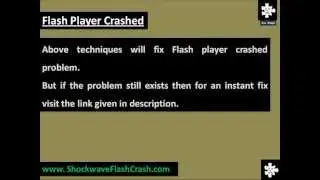 Fix Flash Player Crash Problem in All Browsers
