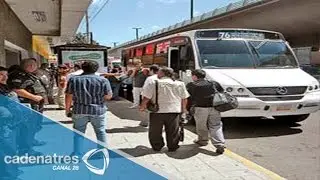Asaltante de transporte p&uacute;blico es baleado por un pasajero