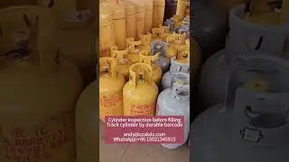 Durable barcode  cylinder tags outdoor use more than 30 year. #cylindertracking