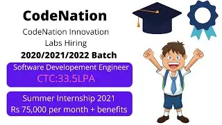 CodeNation Innovation Labs Hiring For 2021 & 2022 Batch | Registration Process Eligibility Criteria