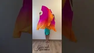 HUGE SEMI CIRCLE SILK FAN VEILS - FLAMEROSE