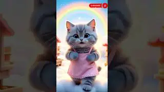 cute kitten runs a magical bakery on the clouds ☁️🍞 | ai short #aistory #shorts #cat