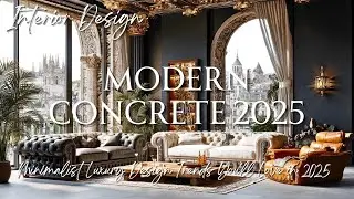 Top Modern Concrete 2025 : Luxury Minimalist Interior Design Styles