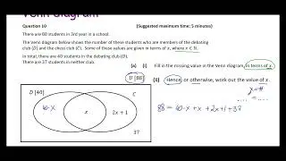 Junior Cycle Maths Venn Diagrams | JCHL 2025 SEC Sample Paper Question 10