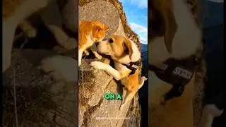 ❤️Heroic dog rescues a cat❤️ #animalrescue #story #cat