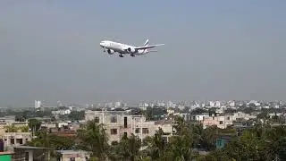 Emirates Landing Dhaka Airport...