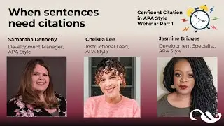 Common Questions (Part 1 of the Confident Citation in APA Style webinar for students)