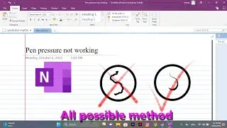 How to fix pen pressure not working in onenote 