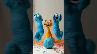 🌈🐾 funny cat's 3 💖✨     #Creativity #Handmade #Decor #Cats  #YarnCats #Art #Hobby #Cozy #Joy #Cats