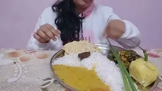 Eating simple Veg thali #viral #video #eating #food #eatingshow @FoodieMoumi 