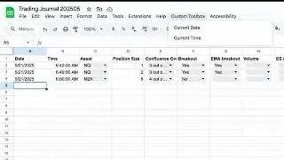 How to Build a Custom Menu in Google Sheets to Add the Current Date and Time