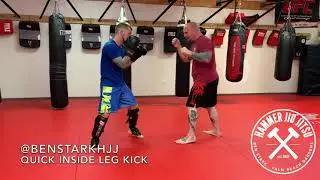 Quick Inside Leg Kick - Hammer Striking