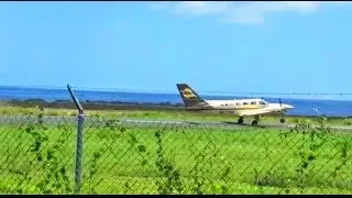 Cessna 404 Titan  departing TDCF