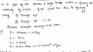 FM-Module-3 Darcy and Chezy's equation numericals by Prof. Manish Nayak