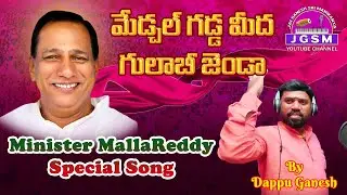 Minister Mallareddy Special Song | Medchal Gadda Meeda Gulabi Jenda Song by Dappu Ganesh