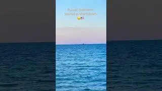 Russian Submarine spotted at Coast of Florida at Miami Beach 😮 #submrine #miamibeach #florida #beach