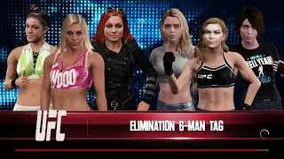 WWE 2K17 Ronda,Chloe,Amanda VS Charlotte,Bayley,Becky 6-Diva Elimination Tag Match