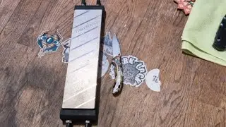 Free hand sharpening a Buck Bantam in 420hc stainless steel Sharpal and DMD diamond plates