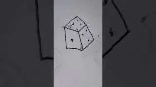 How to draw a easy dice 🎲 ￼#art #draw #drawing #shorts