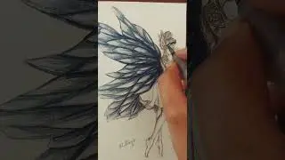  Step by step water color 🧚Magical Fairy in Watercolors ✨#drawing #art #easydrawing easy watercolor 