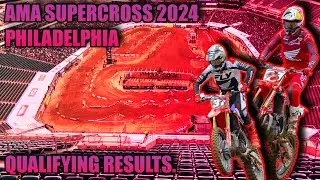 AMA SUPERCROSS 2024 PHILADELPHIA : QUALIFYING RESULTS.