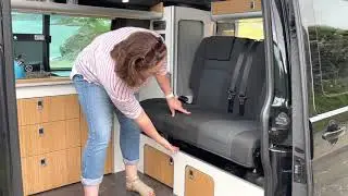 Converting the rear seat to bed mode - RIB Altair sliding bedseat