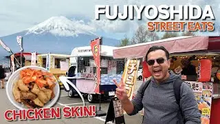 Fujiyoshida Day Trip from Tokyo - Food Truck + Street Food! - JAPAN VLOG