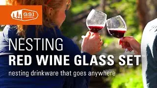 GSI Outdoors | Nesting Red Wine Glass Set - Compact Drinkware