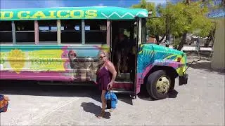 4k60p Grand Turk Party Bus Tour Excursion Beach