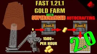 Minecraft 1.21.8 Gold farm 2.0 with Auto-crafting and rotten flesh storage (Download available)