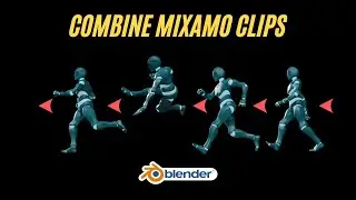 How to combine Mixamo animation clips in blender