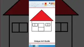 How to draw a house || MS Paint Drawing home || #drawing #mspaint #housedrawing