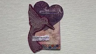 &lsquo;Hummingbird&rsquo; playing card mini art