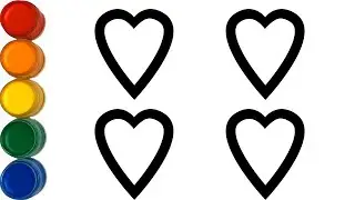 Рисуем сердечки для детей. How to draw hearts.