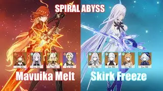 C0 Mavuika Melt  & C0 Skirk Freeze | Spiral Abyss Luna II | Genshin Impact
