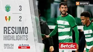 Resumo: Sporting 3-2 Estrela Amadora (Liga 23/24 #10)