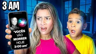 NUNCA FALE COM A SIRI AS 3 HORAS DA MANHÃ *Algo BIZARRO aconteceu